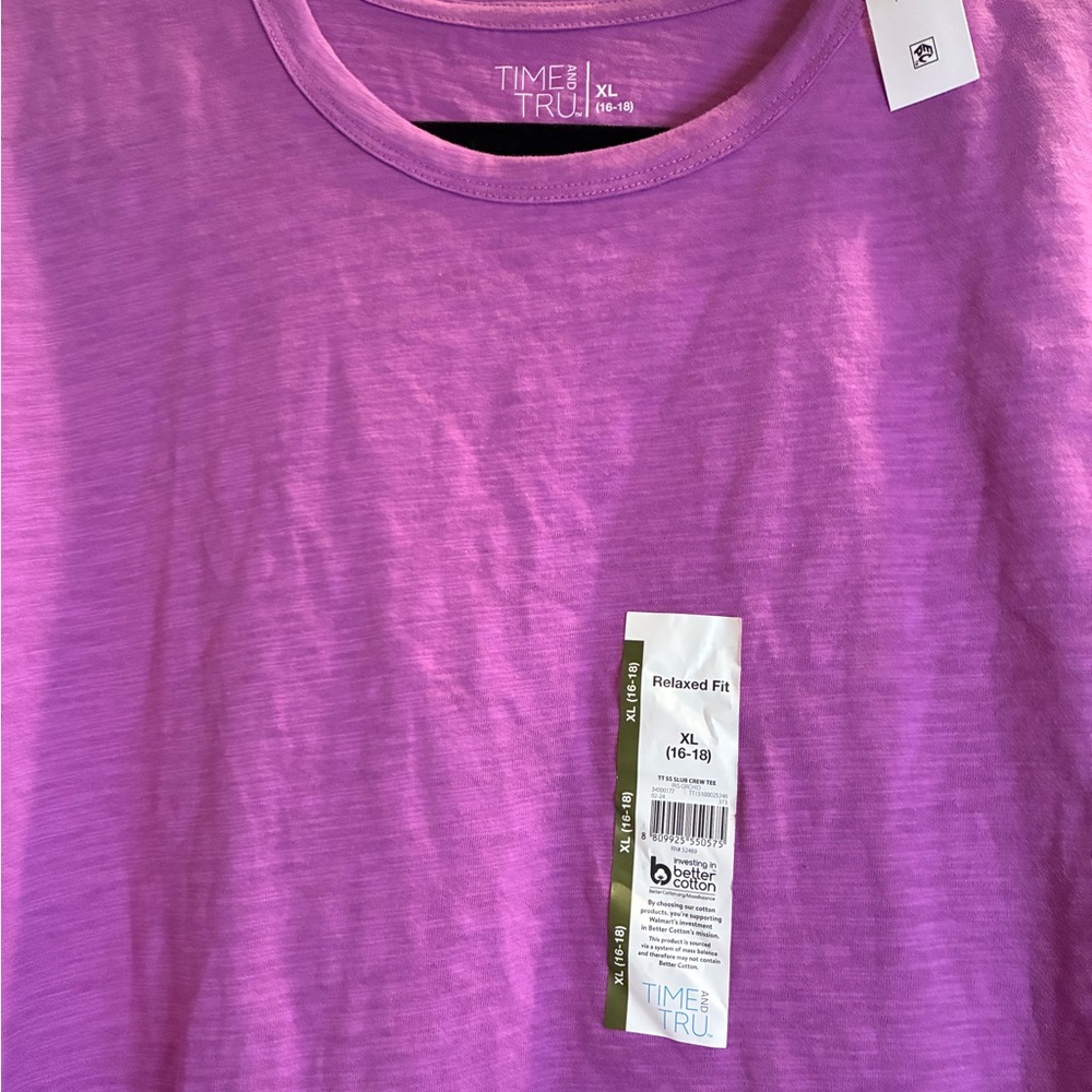 NWT Time and Tru Purple Short Sleeve Tee - Picture 3 of 10